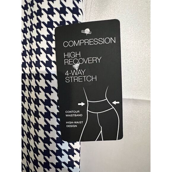 INC Women's Houndstooth High-Waist Leggings Black Size XL - Picture 3 of 6